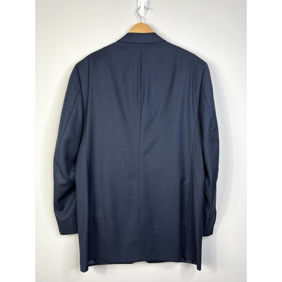 Jos A Bank Signature Collection Navy Blue Sport Coat 42L Suit Blazer 100% Wool - Picture 2 of 11